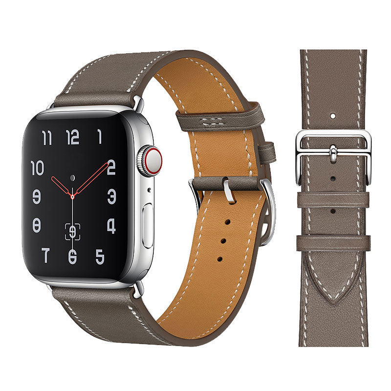 Genuine Leather Bracelet Strap For Apple Watch Band 45mm 49mm 41mm 44mm 42mm 40mm band iWatch Ultra/2 10 42/46mm 9 8 7 6 5 4 SE